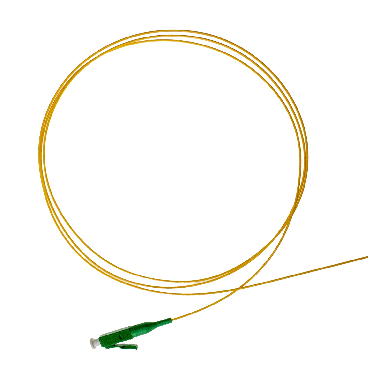 Pigtail LC/APC SM G657A1 SX 0.9mm OFNR Yellow, tight buffer
